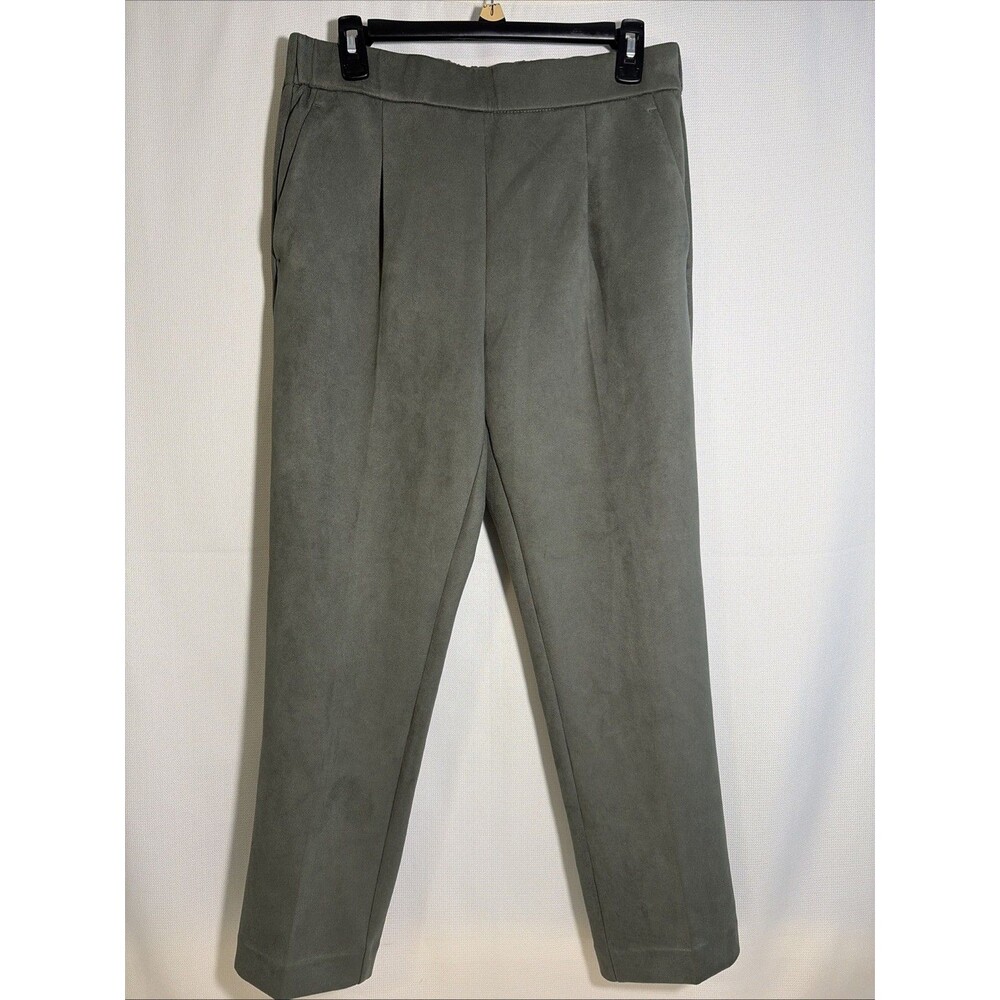 Ann Taylor Women’s Medium Faux Suede Ankle Pant Olive Green